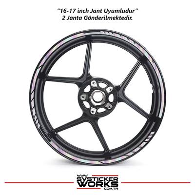 Motosiklet Jant Şeridi Jant Sticker Dekor Model Parçalı Desen Sticker Set 