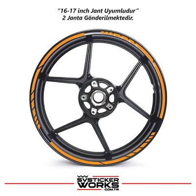 Motosiklet Jant Şeridi Jant Sticker Dekor Model Parçalı Desen Sticker Set 