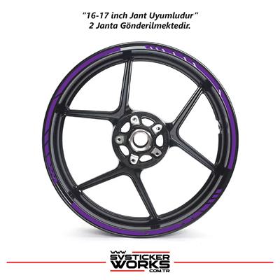 Motosiklet Jant Şeridi Jant Sticker Dekor Model Parçalı Desen Sticker Set 