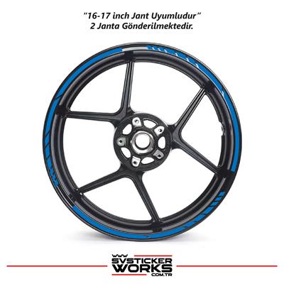 Motosiklet Jant Şeridi Jant Sticker Dekor Model Parçalı Desen Sticker Set 