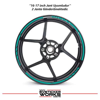 Motosiklet Jant Şeridi Jant Sticker Dekor Model Parçalı Desen Sticker Set 