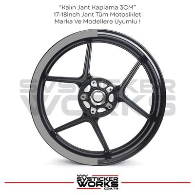 Motosiklet Jant Şeridi Jant Sticker Yarım Kaplama Daire 17-18 inch Jant Motor Uyumlu