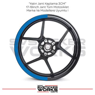 Motosiklet Jant Şeridi Jant Sticker Yarım Kaplama Daire 17-18 inch Jant Motor Uyumlu