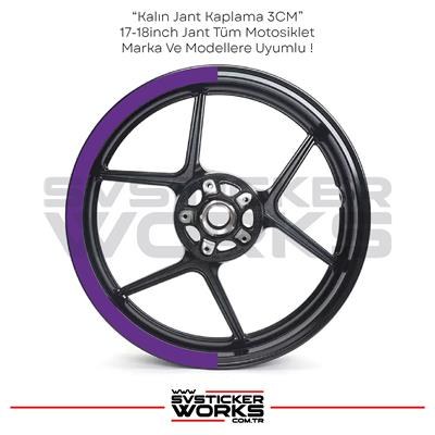 Motosiklet Jant Şeridi Jant Sticker Yarım Kaplama Daire 17-18 inch Jant Motor Uyumlu