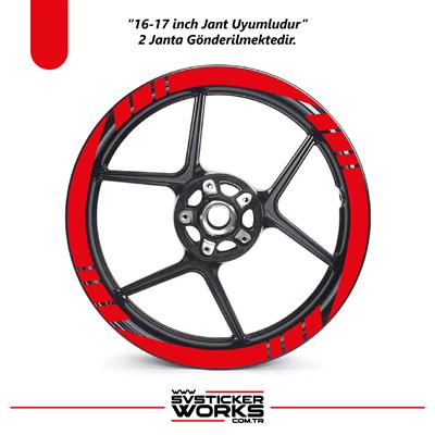 Motosiklet Kalın Geniş Jant Sticker 16LI Dekor Sticker Motor Sticker 