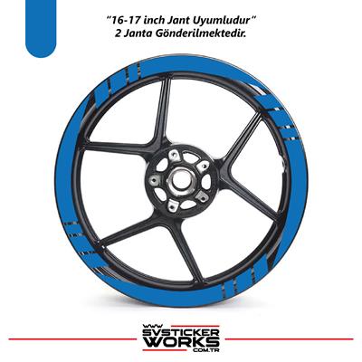 Motosiklet Kalın Geniş Jant Sticker 16LI Dekor Sticker Motor Sticker 