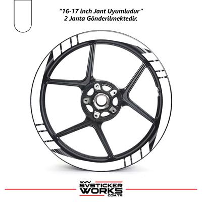 Motosiklet Kalın Geniş Jant Sticker 16LI Dekor Sticker Motor Sticker 