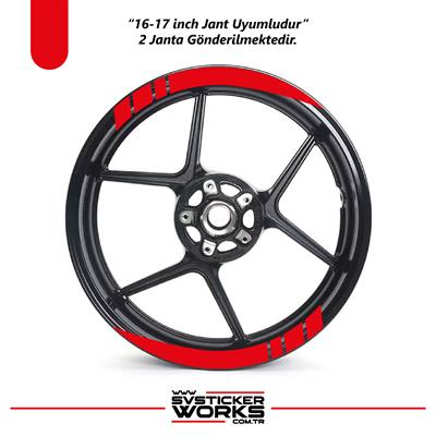 Motosiklet Kalın Geniş Jant Sticker 8Lİ Dekor Sticker Motor Sticker 