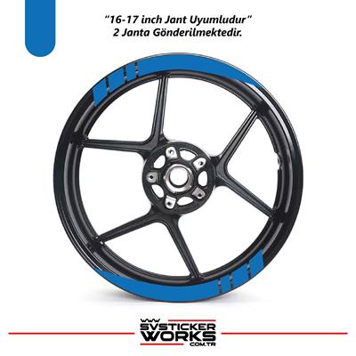 Motosiklet Kalın Geniş Jant Sticker 8Lİ Dekor Sticker Motor Sticker 