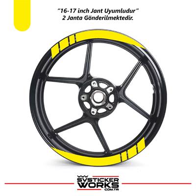 Motosiklet Kalın Geniş Jant Sticker 8Lİ Dekor Sticker Motor Sticker 
