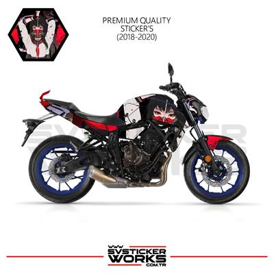 MT-07 Kaplama Sticker Katana Girl Motor Kaplama Modeli Hazır Kit 2019 / 2023 Uyumlu