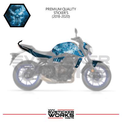 MT-07 Sticker Kaplama Punisher Motor Kaplama Modeli Hazır Kit 2018 / 2020 Uyumlu