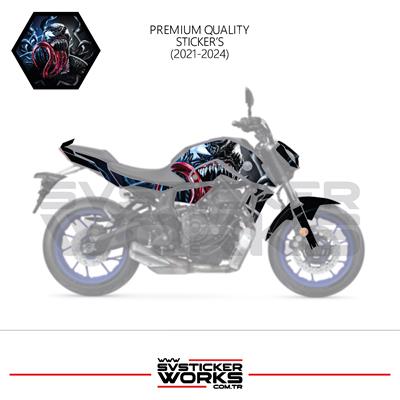 MT-07 Sticker Kaplama Venom Motor Kaplama Modeli Hazır Kit 2021 / 2024 Uyumlu