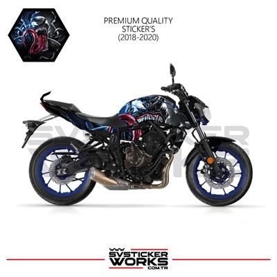 MT-07 Sticker Kaplama Venom Motor Kaplama Modeli Hazır Kit 2018 / 2020 Uyumlu