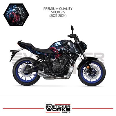 MT-07 Sticker Kaplama Venom Motor Kaplama Modeli Hazır Kit 2021 / 2024 Uyumlu
