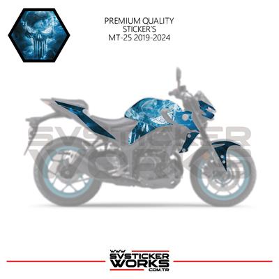 MT-25 Sticker Kaplama Punisher Motor Kaplama Modeli Hazır Kit 2019-2024 Uyumlu