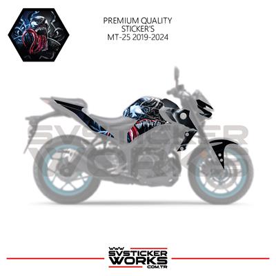 MT-25 Sticker Kaplama Venom Motor Kaplama Modeli Hazır Kit 2019-2024 Uyumlu