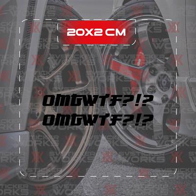 OMGWTF Yazılı JDM Sticker Araba Laptop Motosiklet Sticker Yapışkanlı Folyo