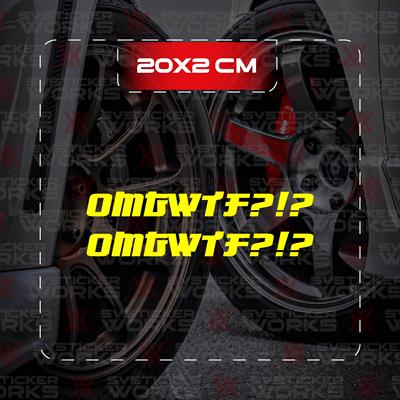 OMGWTF Yazılı JDM Sticker Araba Laptop Motosiklet Sticker Yapışkanlı Folyo