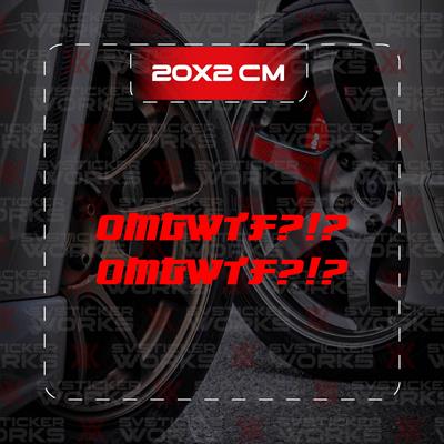 OMGWTF Yazılı JDM Sticker Araba Laptop Motosiklet Sticker Yapışkanlı Folyo