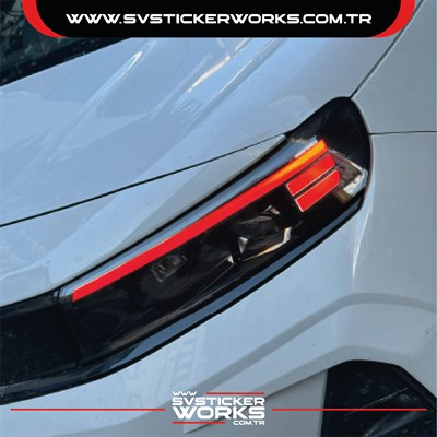 Opel Combo 2024-2025 Aksesuar Far Sticker Folyo 1 Takım Sağ Sol