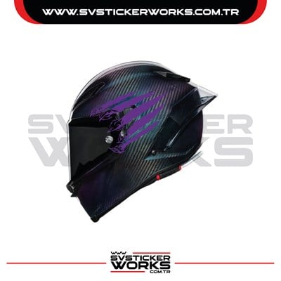 Pençe Wolf Sticker Kask Sticker Kasklar Uyumlu Tek Yön 1 Adet