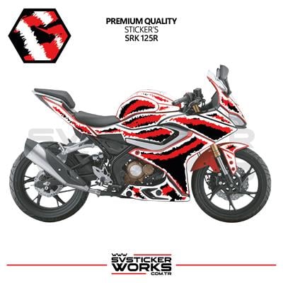 RKS SRK 125R - 250RS Kaplama Sticker Air Brush Motor Kaplama Modeli Hazır Kit Tüm Yıllar Uyumlu