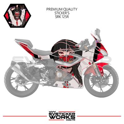 RKS SRK 125R Kaplama Sticker Katana Girl Motor Kaplama Modeli Hazır Kit 