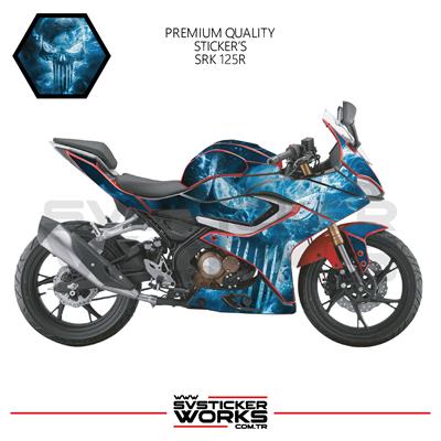 RKS SRK 125R Sticker Kaplama Punisher Kaplama Modeli Hazır Kit 
