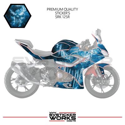 RKS SRK 125R Sticker Kaplama Punisher Kaplama Modeli Hazır Kit 