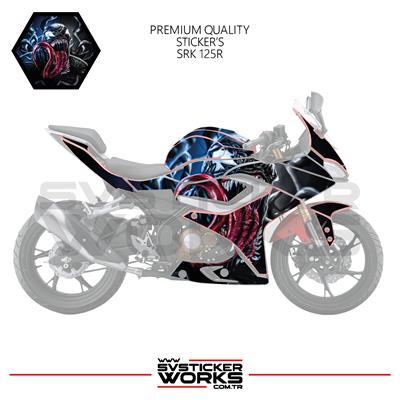 RKS SRK 125R Sticker Kaplama Venom Kaplama Modeli Hazır Kit 