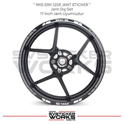 RKS Jant Uyumlu Sticker Jant Dış Şerit 16lı Set Sticker Etiket