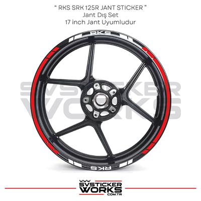 RKS Jant Uyumlu Sticker Jant Dış Şerit 16lı Set Sticker Etiket