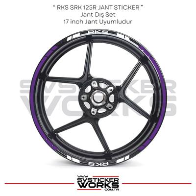 RKS Jant Uyumlu Sticker Jant Dış Şerit 16lı Set Sticker Etiket