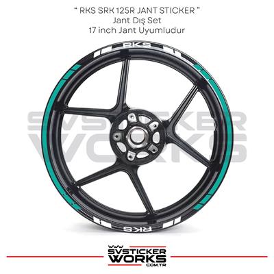 RKS Jant Uyumlu Sticker Jant Dış Şerit 16lı Set Sticker Etiket