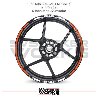 RKS Jant Uyumlu Sticker Jant Dış Şerit 16lı Set Sticker Etiket