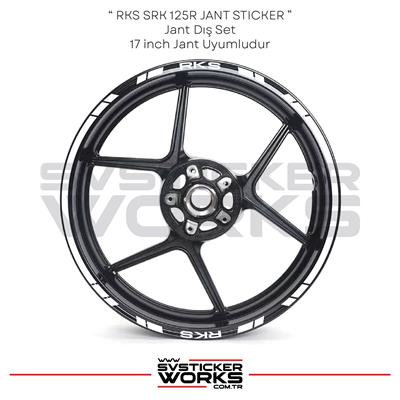 RKS Jant Uyumlu Sticker Jant Dış Şerit 16lı Set Sticker Etiket