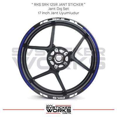 RKS Jant Uyumlu Sticker Jant Dış Şerit 16lı Set Sticker Etiket
