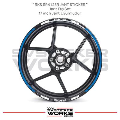 RKS Jant Uyumlu Sticker Jant Dış Şerit 16lı Set Sticker Etiket