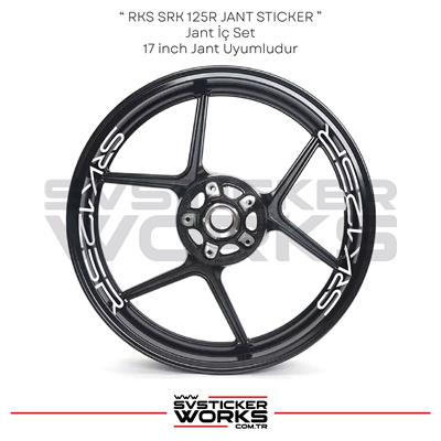 RKS SRK125R Sticker Jant İçi Yazı 8li Set Sticker Etiket