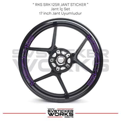 RKS SRK125R Sticker Jant İçi Yazı 8li Set Sticker Etiket