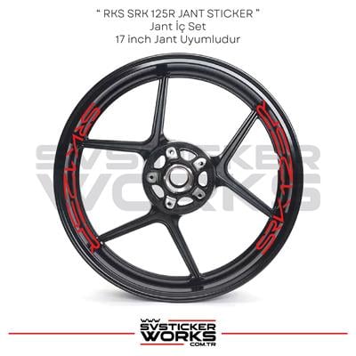 RKS SRK125R Sticker Jant İçi Yazı 8li Set Sticker Etiket