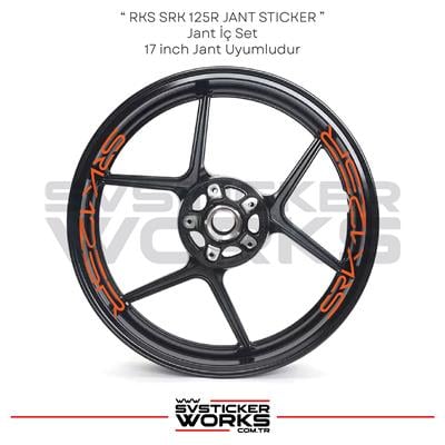 RKS SRK125R Sticker Jant İçi Yazı 8li Set Sticker Etiket
