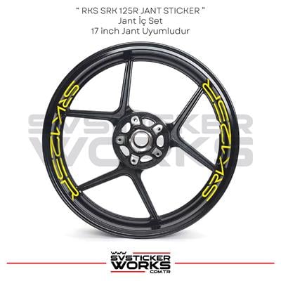 RKS SRK125R Sticker Jant İçi Yazı 8li Set Sticker Etiket