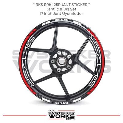 RKS SRK125R Sticker Jant İçi Yazı Ve Dış Şerit 24lü Set Sticker Etiket