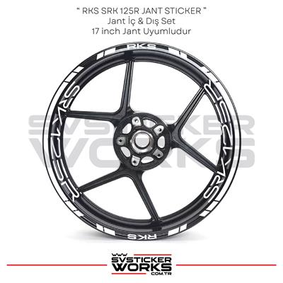 RKS SRK125R Sticker Jant İçi Yazı Ve Dış Şerit 24lü Set Sticker Etiket