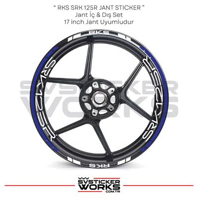 RKS SRK125R Sticker Jant İçi Yazı Ve Dış Şerit 24lü Set Sticker Etiket