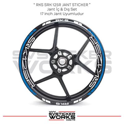 RKS SRK125R Sticker Jant İçi Yazı Ve Dış Şerit 24lü Set Sticker Etiket