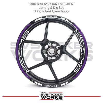 RKS SRK125R Sticker Jant İçi Yazı Ve Dış Şerit 24lü Set Sticker Etiket