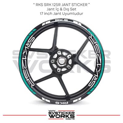 RKS SRK125R Sticker Jant İçi Yazı Ve Dış Şerit 24lü Set Sticker Etiket